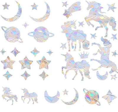 Produktbild von Lichtgevende Raamsticker Sterne Mond Vogelschutz Dekoration