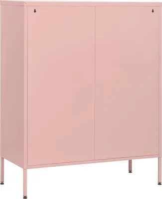 Produktbild von vidaXL Kommode Rosa 80x35x101,5 cm Stahl