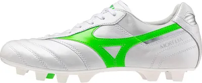 Image de Mizuno Morelia II Japan FG P1GA250137, Chaussures de football, Unisexe, Blanc, Taille : 43