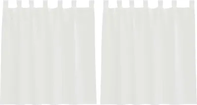 Produktbild von vidaXL Voile Vorhänge mit Schlaufen 2 Stk. Weiß 140x140 cm