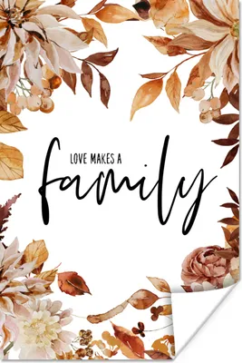 Produktbild von MuchoWow® Poster Sprichwörter - Zitate - Liebe macht eine Familie 40x60 cm - Plakate für die Wand - Poster Babyzimmer