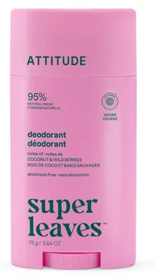 Obrázek produktu pro ATTITUDE Přírodní deodorant Super Leaves, kokos & lesní plody, 75 g