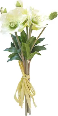 Immagine prodotto di Mazzo di rose di Natale Fiori artificiali Fiori decorativi Piante artificiali Plastica color crema 1 pezzo Ø 8 cm