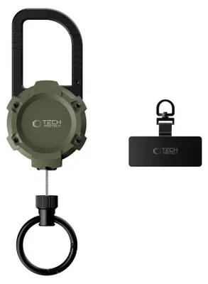 Obrázok produktu pre Popruh na mobilný telefón proti krádeži s výsuvnou šnúrou, Tech-Protect ATH03 UrbanLoop, zelený