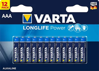 Obrázok produktu pre Alkalické batérie Varta AAA/LR03 1,5 V High Energy 12er Pack VARTA-4903-12B