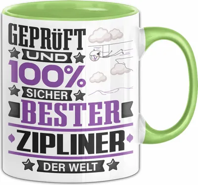 Produktbild von Zipliner Geschenk Lustiger Spruch für Zipliner Geschenkidee Bester Zipliner Der Welt (Grün)