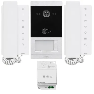 Immagine prodotto di Kit Citofonico Audio Bifamiliare 2 Fili da Parete