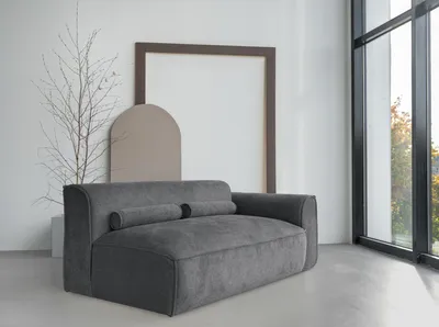 Produktbild von MIUFORM Flex Felix - 2-Sitzer-Sitzelement für Modulsofas Armlehne RECHTS - 172x96cm - Dunkelgrau - Modulsofa Couch