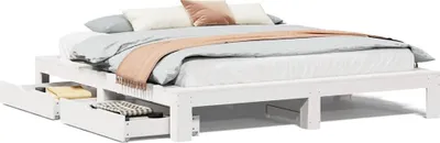 Obrázek produktu pro vidaXL Postel z masivu bez matrace bílá 180x200 cm borovice