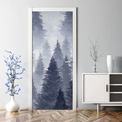 Produktbild von Dekorative Türposter Klebefolie selbstklebend Wandaufkleber Blühende Wiese 70 x 200 cm