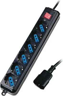 Produktbild von Ewent EW3925 Steckdosenleiste 6-Platz VDE Stecker 1,5 Meter
