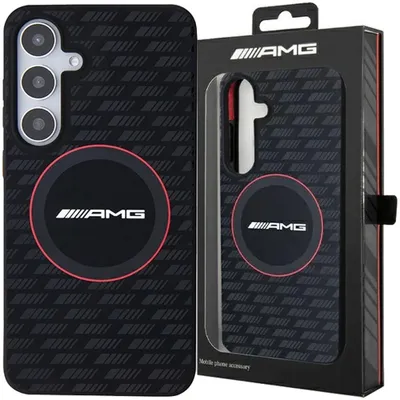 Produktbild von Mercedes AMG, Silikon Carbon Hülle Galaxy S24 MagSafe-kompatibel, Schwarz