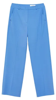 Produktbild von comma Damen Straight Leg Hose mit Formbund Mid-Rise Viskosestretch Blau Größe 44