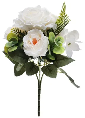 Produktbild von Blumenstrauß Romantik weiß Kunstlbumen