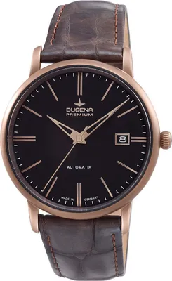 Produktbild von Dugena 7000360 Herren-Armbanduhr, Edelstahl-Gehäuse, Leder-Armband