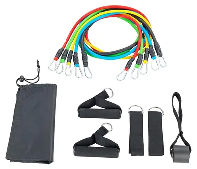 Produktbild von Fitness-Bänder-Set, 11-teilig, mit Anleitung, auch für Senioren