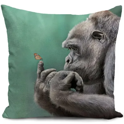 Produktbild von Kissenbezug 40x40 cm Gorillagrün Dekoratives Geschenk Sofakissen Kissenbezüge Dekoratives Kissen Sofakissen Kissenbezug Sofa Schlafzimmer Wohnzimmer Zimmer Dekoratives Kissen