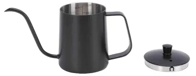 Obrázok produktu pre Konačka na prípravu kávy "pour over" z nehrdzavejúcej ocele 304, objem 350 ml, čierna, s vekom