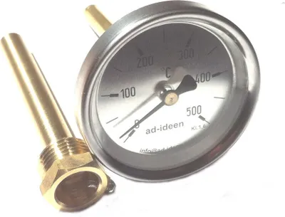 Produktbild von 500°C Thermometer 100 mm Ofenthermometer Smookerthermomter Holzbackofen Pizza