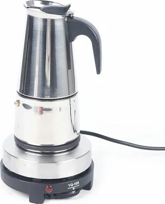 Produktbild von Ekspres do kawy espresso, elektryczny ekspres do kawy mokka wykonany ze stali nierdzewnej, ekspres do kawy espresso dzbanek (300 ml, 6 filiżanek)