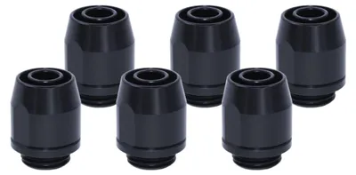 Obrázok produktu pre Alphacool 17454, Súprava armatúr, Mosadz, Čierna, 1/4", 24 mm, 1,8 cm