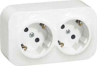 Produktbild von LEGRAND Aufputz-Steckdose 2-fach - IP20 - 16A/250V - Ultraweiß