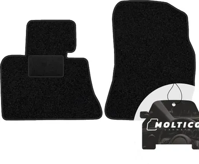 Produktbild von moto-MOLTICO Vorne Fußmatten Auto Velours Autoteppiche Schwarz Automatten Set 2-teilig passend für BMW X5 E53 2000-2007