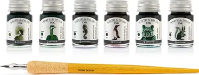 Immagine prodotto di Set di inchiostri Write and Draw FOREST, inchiostro da disegno, 6 x 10 ml con pennino