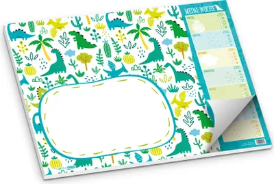 Produktbild von itenga Schreibtischunterlage für Kinder DINOS DIN A3 50 Blatt