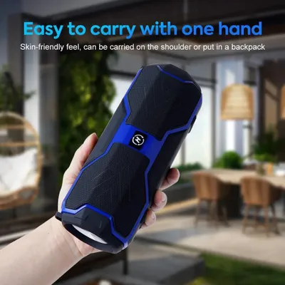 Produktbild von Bluetooth Lautsprecher Bluetooth 5.0 Tragbarer Musikbox Bluetooth Box mit TWS Stereo, Kabelloser für iPhone, galaxy usw.(Blau)