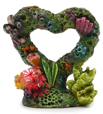 Productafbeelding van Aquariumdecoratie - Hart - Hars - 12 x 6,5 x 12,5 cm