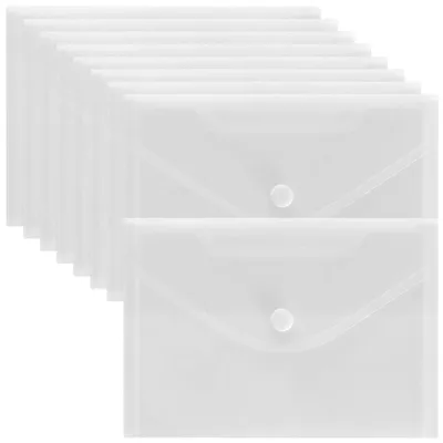 Obrázok produktu pre Dokumentové vrecká formátu A6, priehľadné, 50 kusov, so zapínaním na gombík