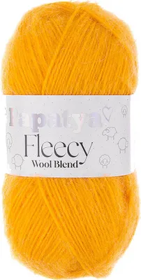 100g Papatya Fleecy Kuschelgarn 20% Wolle veredelt Oeko-Tex Häkelgarn Strickgarn sonnengelb