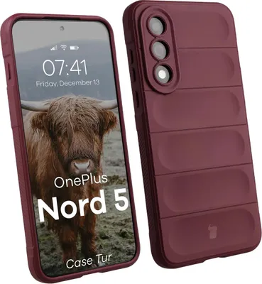 Produktbild von Robuste Handyhülle für OnePlus Nord 5, Bizon Case Tur, Burgunderrot