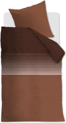 Produktbild von Beddinghouse Biber-Bettwäsche-Garnitur Demi Farbe Terra Größe 155x220