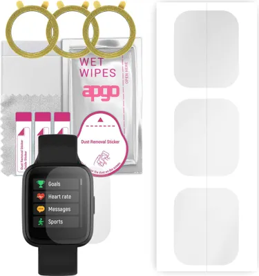Produktbild von apgo 3 Stück Schutzfolie, klar, kompatibel mit Forever Forevigo2 SW-310 Smartwatch, Hydrogel Displayschutzfolie mit Positionierhilfe, Displayfolie, robust und kratzfest