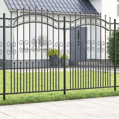Obrázok produktu pre Maison Exclusive – Plot do záhrady KAMPEN, 240 x 202,5 cm, oceľ s práškovou povrchovou úpravou, farba: sivá