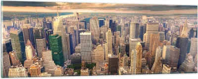 Produktbild von Bilder auf glas - Stadt Wolkenkratzer Amerika Innenstadt - 90x30cm - Glasbilder - Wandbilder - Kunstdruck - Wanddekoration aus Glas - Glas Bilder - Wandbild auf Glas - GAB90x30-2638