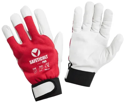 Obrázok produktu pre Rukavice Z Kozej Kože, So Suchým Zipom, Safeticult Pro, Technik R.10 - 12 Párov - Rek Skrlev10