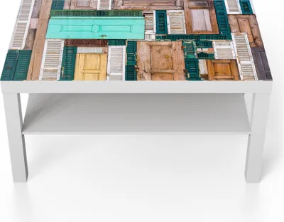 Produktbild von DEQORI Couchtisch 90x55 cm Weiß 'Vergangene Portale' Glas Beistelltisch Glastisch modern