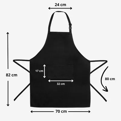 Immagine prodotto di Due grembiuli, 100% cotone, neri, regolabili, per la cucina