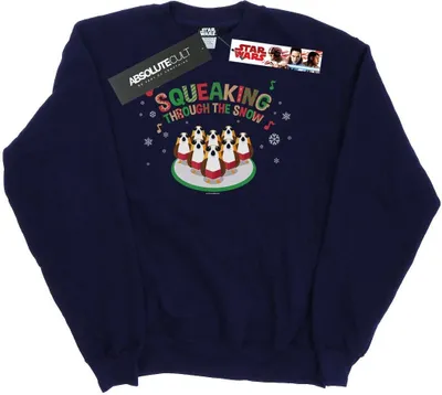 Produktbild von Star Wars - "The Last Jedi Squeaking Rolling Through The Snow" Sweatshirt für Herren BI46305 (S) (Marineblau)