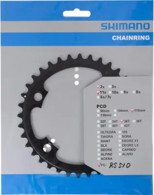 Immagine prodotto di SHIMANO FC-RS510 36 denti nera - trasmissione precisa per bici da corsa...