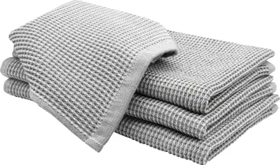 Produktbild von 4er Set Geschirrtücher Baumwole in 50x70 cm saugstarke & langlebige Küchentücher in grau