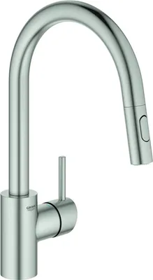 Obrázek produktu pro GROHE Concetto, Tahem, Nerezová ocel, Páková rukojeť, Samostarný, Type U, Keramický