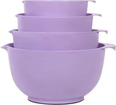 Produktbild von Violette 4-teilige Kunststoff-Mengschüssel-Set antirutsch stapelbar
