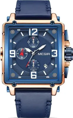 Zdjęcie produktu dla Zegarek MEGIR VI-38572 Niebieski/Złoty - Męski Styl KP38572