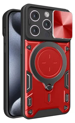 Obrázek produktu pro Zadní kryt Techsuit CamGuard Pro pro Apple iPhone 15 Pro - Červený