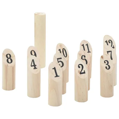 Image de vidaXL Jeu de Kubb 13 pcs. avec sac de transport pin massif