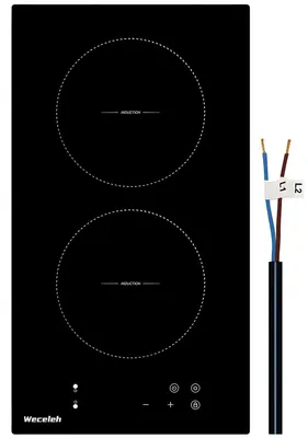 Induktionskochfeld 2 Zonen 60 cm 3500 W 9 Stufen Timer Booster